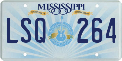 MS license plate LSQ264