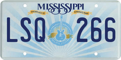 MS license plate LSQ266