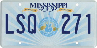 MS license plate LSQ271