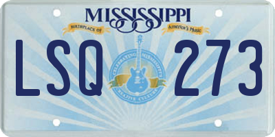 MS license plate LSQ273