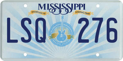 MS license plate LSQ276