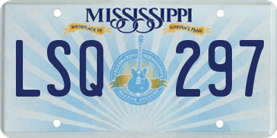 MS license plate LSQ297