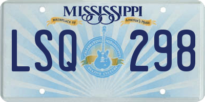 MS license plate LSQ298
