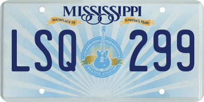 MS license plate LSQ299