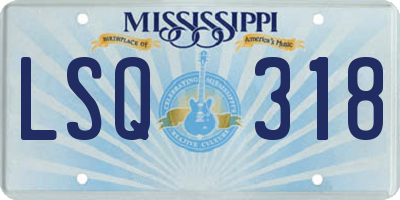 MS license plate LSQ318