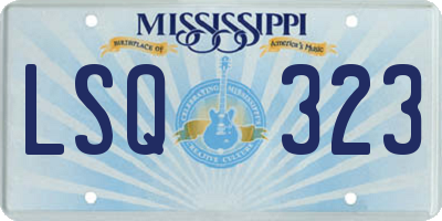 MS license plate LSQ323