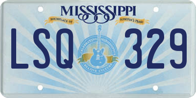 MS license plate LSQ329