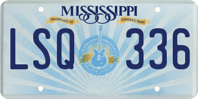 MS license plate LSQ336