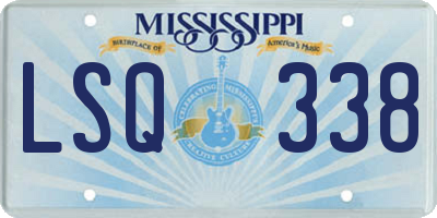 MS license plate LSQ338