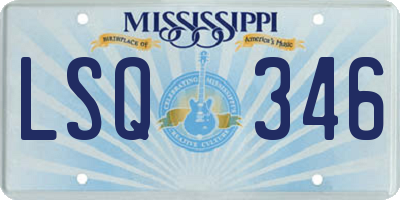 MS license plate LSQ346