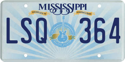 MS license plate LSQ364