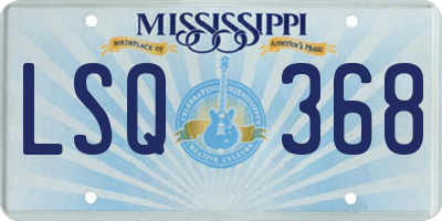 MS license plate LSQ368