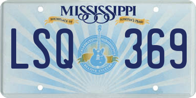 MS license plate LSQ369