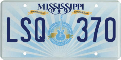 MS license plate LSQ370