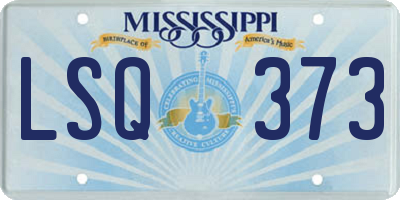 MS license plate LSQ373