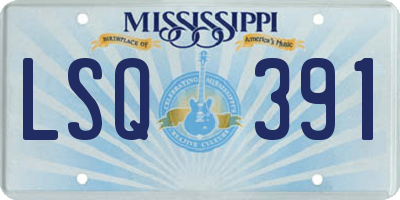 MS license plate LSQ391