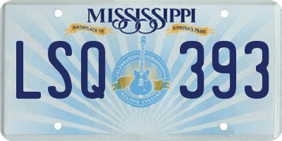 MS license plate LSQ393