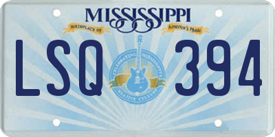 MS license plate LSQ394