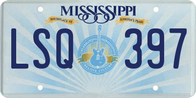 MS license plate LSQ397