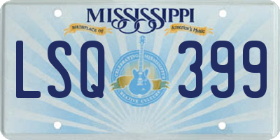 MS license plate LSQ399