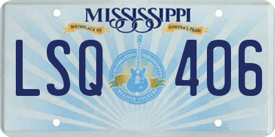 MS license plate LSQ406