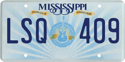 MS license plate LSQ409
