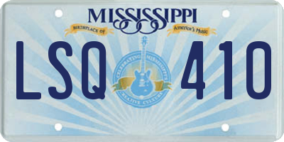 MS license plate LSQ410