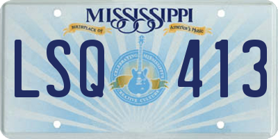 MS license plate LSQ413