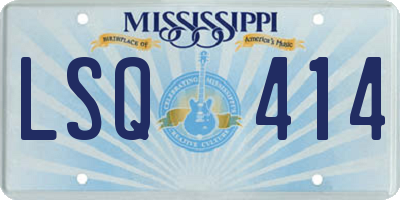 MS license plate LSQ414