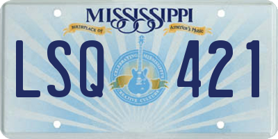 MS license plate LSQ421