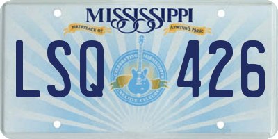 MS license plate LSQ426