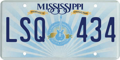 MS license plate LSQ434