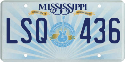 MS license plate LSQ436