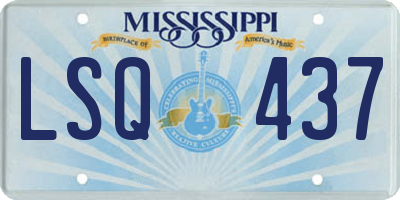 MS license plate LSQ437