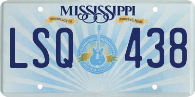 MS license plate LSQ438