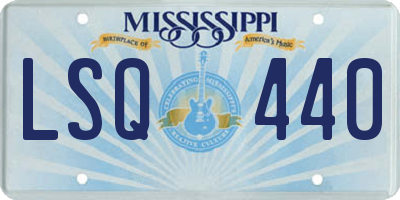 MS license plate LSQ440