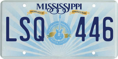 MS license plate LSQ446