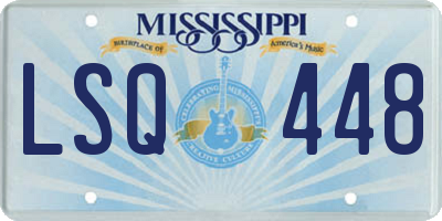 MS license plate LSQ448