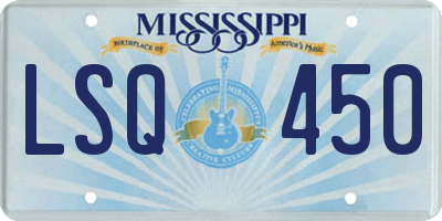 MS license plate LSQ450