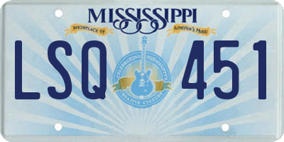 MS license plate LSQ451