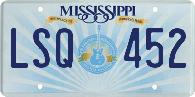 MS license plate LSQ452