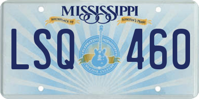 MS license plate LSQ460