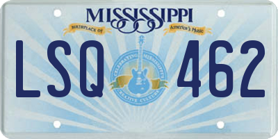 MS license plate LSQ462