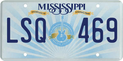 MS license plate LSQ469
