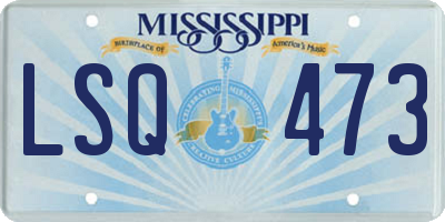 MS license plate LSQ473