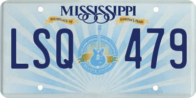 MS license plate LSQ479