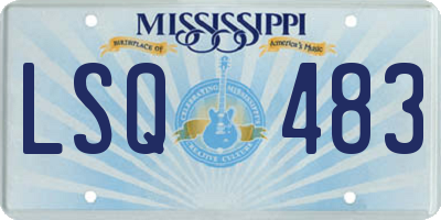 MS license plate LSQ483