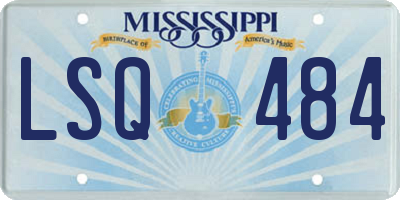 MS license plate LSQ484
