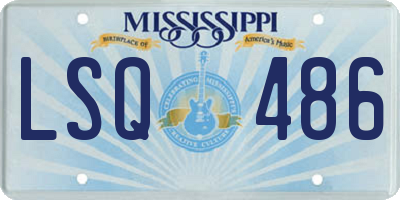 MS license plate LSQ486