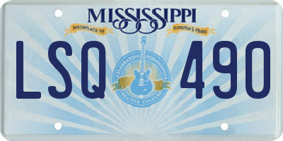 MS license plate LSQ490